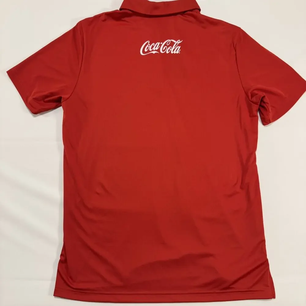 adidas FIFA Coca-Cola Logo Red Polo Shirt Men's L Short Sleeve New With Tags